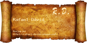 Rafael Dávid névjegykártya