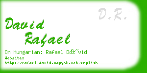 david rafael business card